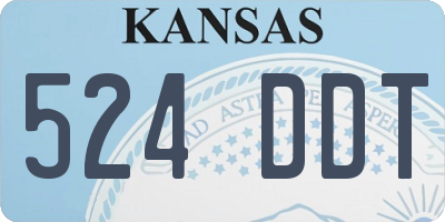 KS license plate 524DDT