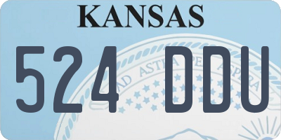 KS license plate 524DDU
