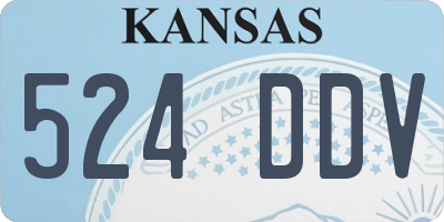KS license plate 524DDV