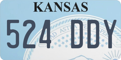 KS license plate 524DDY