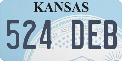 KS license plate 524DEB