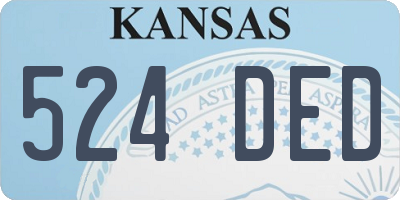 KS license plate 524DED