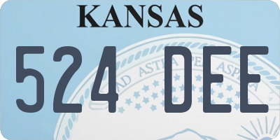 KS license plate 524DEE