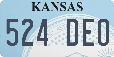 KS license plate 524DEO