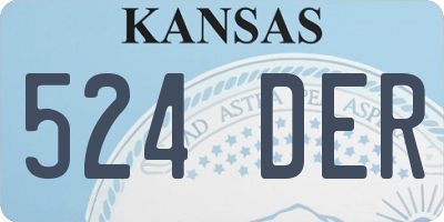 KS license plate 524DER