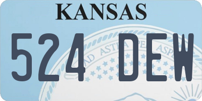 KS license plate 524DEW