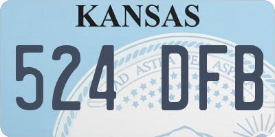 KS license plate 524DFB
