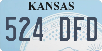 KS license plate 524DFD