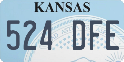 KS license plate 524DFE