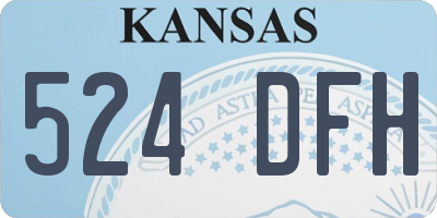 KS license plate 524DFH