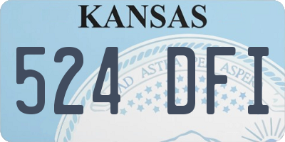 KS license plate 524DFI