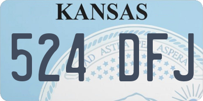 KS license plate 524DFJ