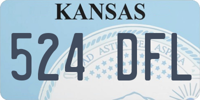 KS license plate 524DFL