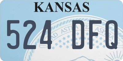 KS license plate 524DFQ