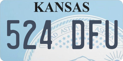 KS license plate 524DFU