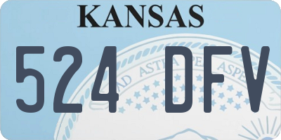 KS license plate 524DFV