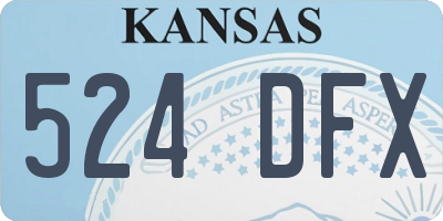KS license plate 524DFX