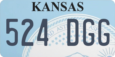 KS license plate 524DGG