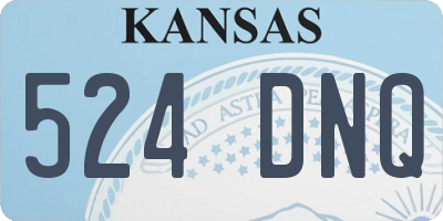 KS license plate 524DNQ