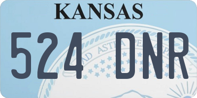 KS license plate 524DNR