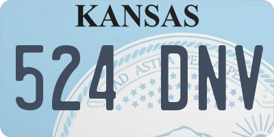 KS license plate 524DNV