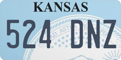 KS license plate 524DNZ