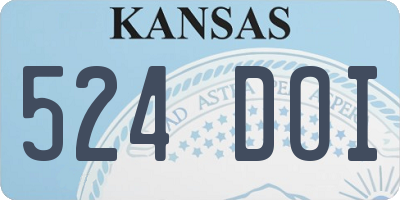 KS license plate 524DOI