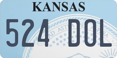 KS license plate 524DOL