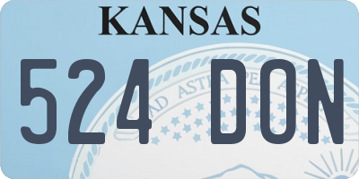 KS license plate 524DON