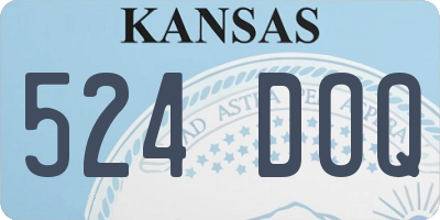 KS license plate 524DOQ