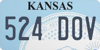 KS license plate 524DOV