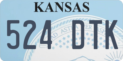 KS license plate 524DTK