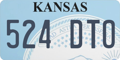 KS license plate 524DTO