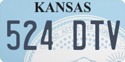 KS license plate 524DTV