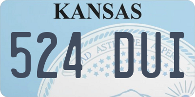 KS license plate 524DUI