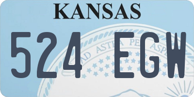 KS license plate 524EGW