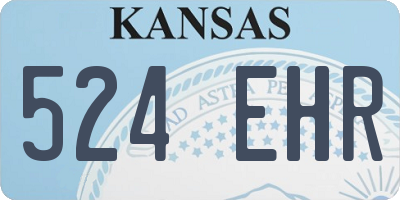 KS license plate 524EHR
