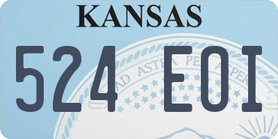KS license plate 524EOI