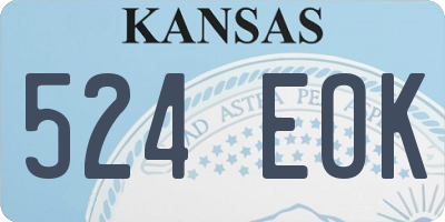 KS license plate 524EOK