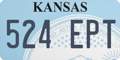 KS license plate 524EPT