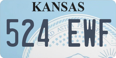 KS license plate 524EWF