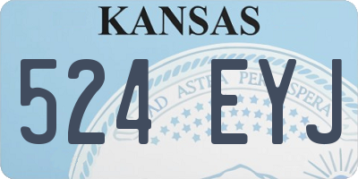 KS license plate 524EYJ