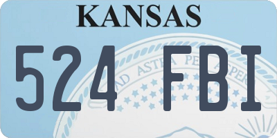 KS license plate 524FBI