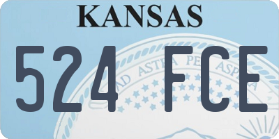 KS license plate 524FCE