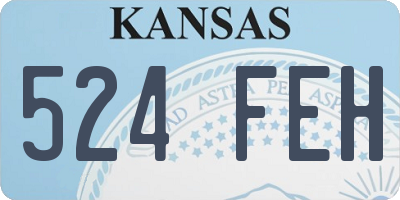 KS license plate 524FEH