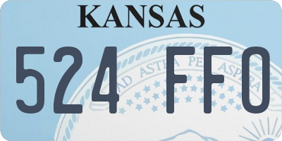 KS license plate 524FFO
