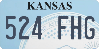 KS license plate 524FHG
