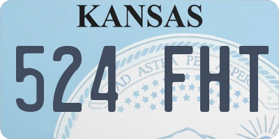 KS license plate 524FHT
