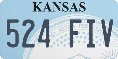 KS license plate 524FIV