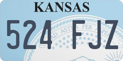 KS license plate 524FJZ